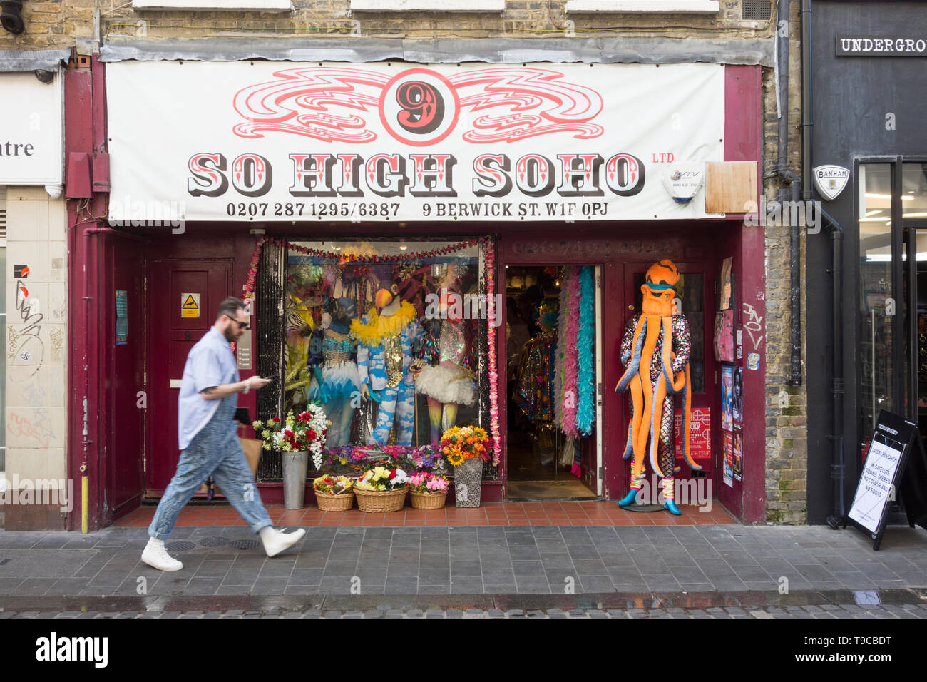 So High Soho shopfront, Berwick Street, W1, London UK Stock Photo