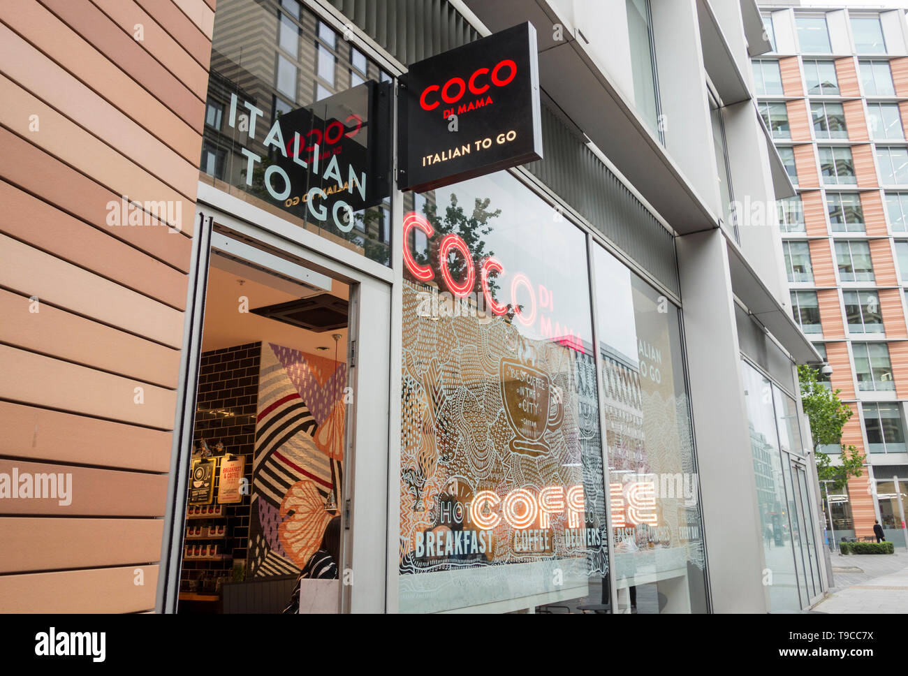 Coco Di Mama cafe in Southwark, London, UK Stock Photo