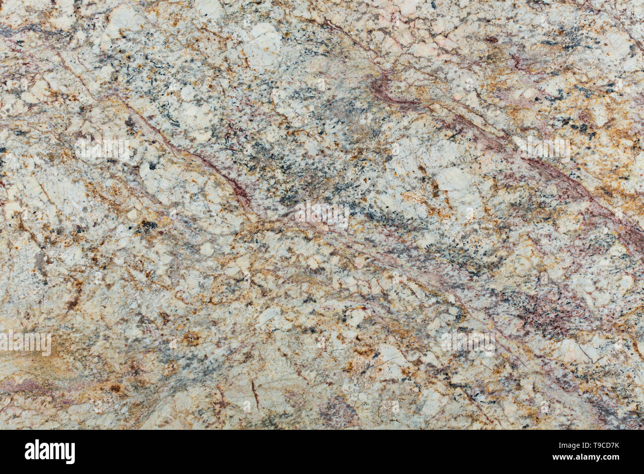 Marble patterned texture with gray and red streaked. Natural stone background. Stock Photo