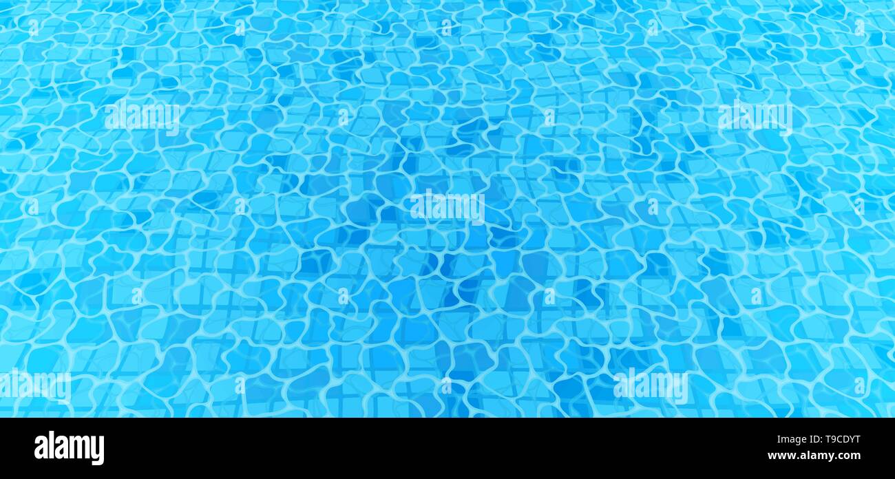 Swimming pool bottom caustics ripple and flow with waves background ...