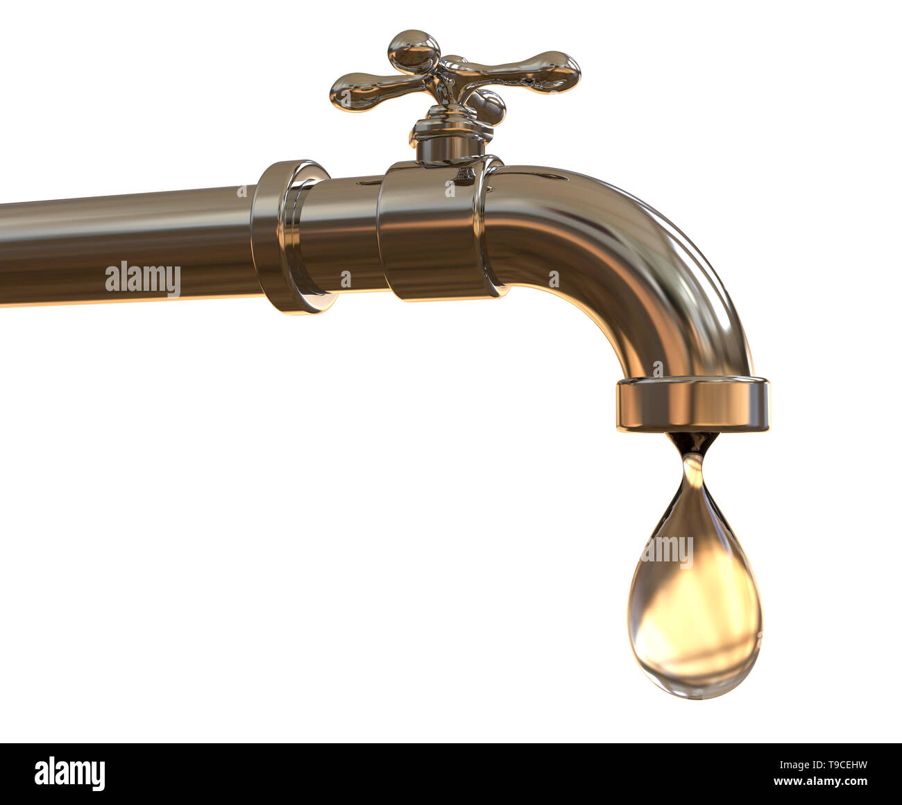 Tap water, illustration Stock Photo