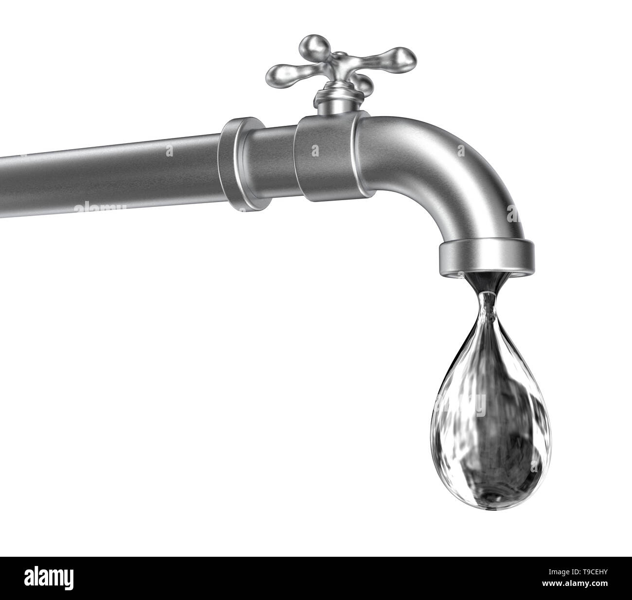 Tap water, illustration Stock Photo