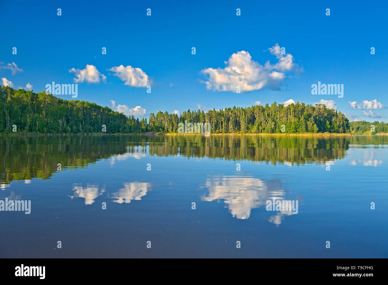 Cloud Reflection on Lac Seul Ear Falls Ontario Canada Stock Photo Alamy