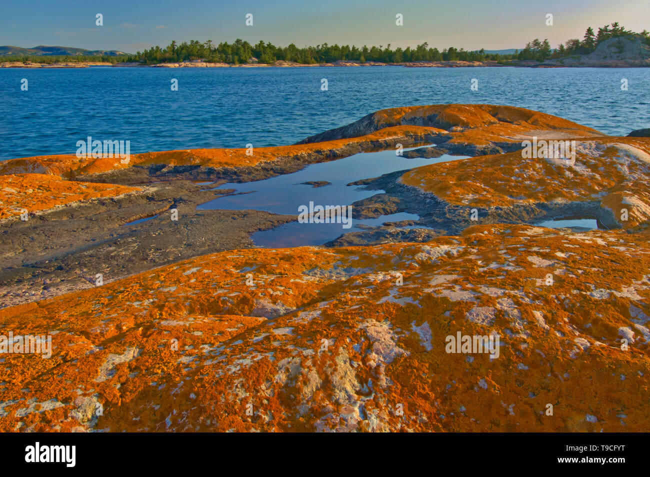 Precambrian Shield rock along Georgian Bay, Lake Huron, Killarney ...