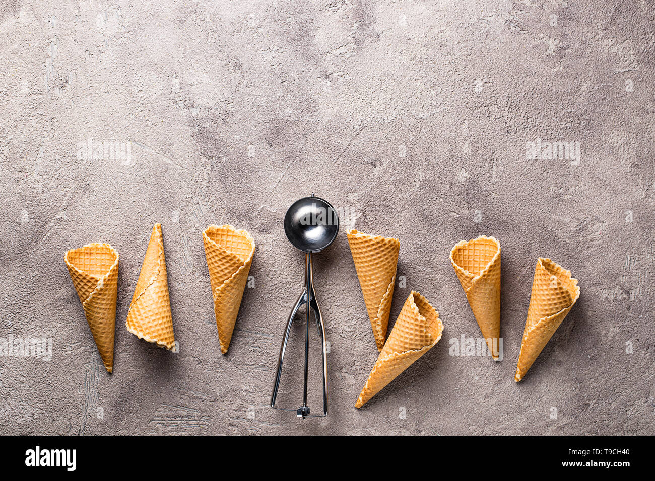 Waffle cones for ice cream Stock Photo Alamy