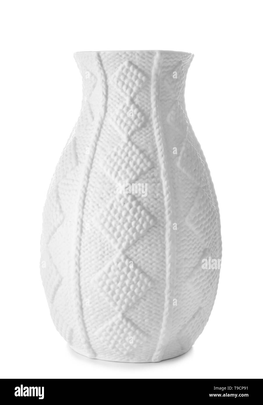 Beautiful ceramic vase on white background Stock Photo - Alamy