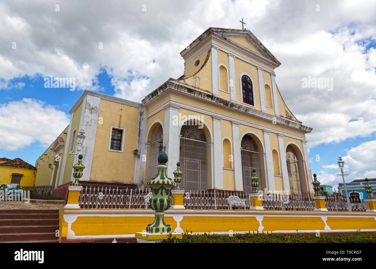 Iglesia de la Santisima Trinidad, Catholic Church of the Holy Trinity  Facade Building Exterior near Plaza Mayor in Old Town Trinidad Cuba Stock  Photo - Alamy