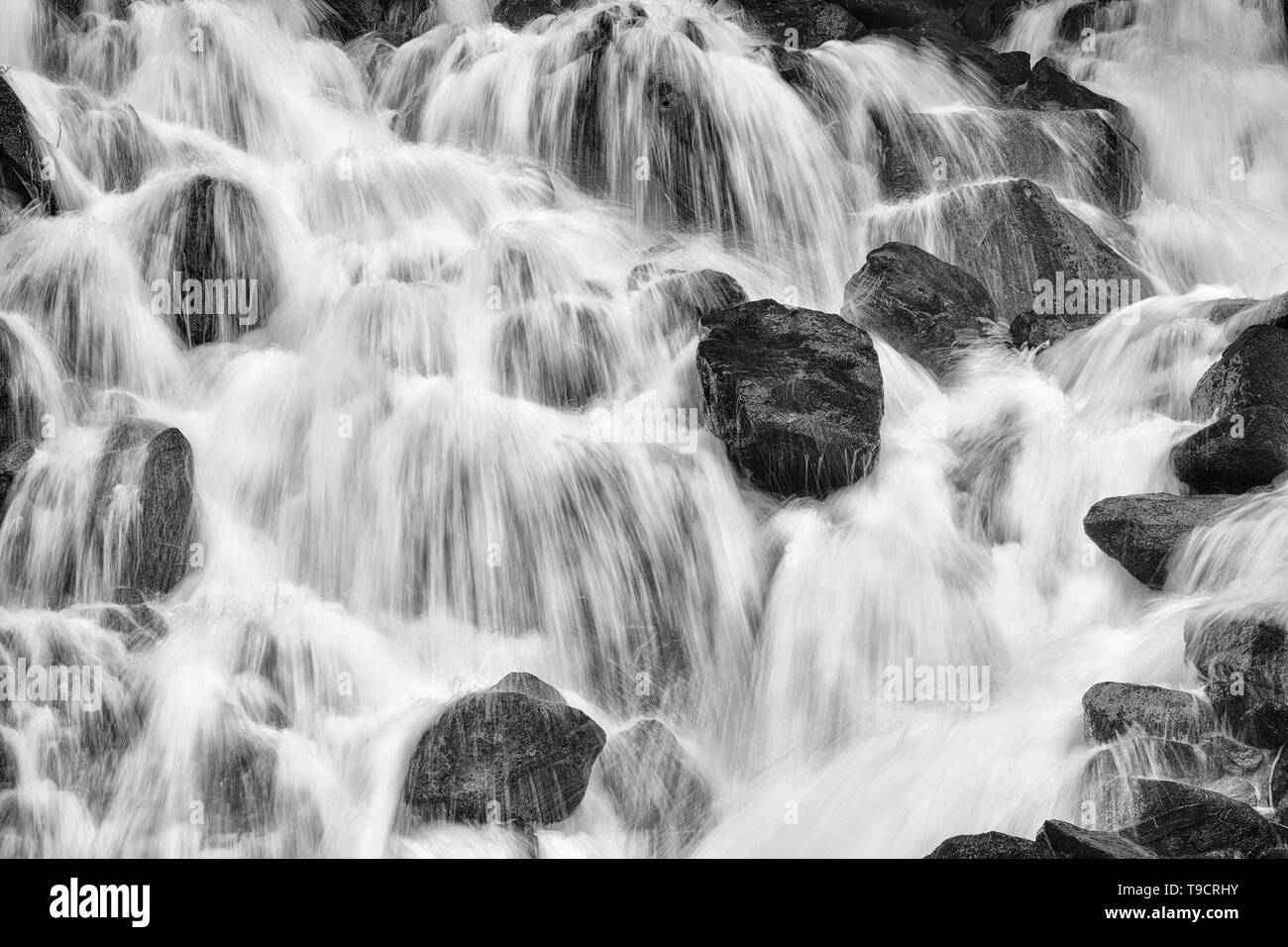 Detail of waterfall Pemberton British Columbia Canada Stock Photo