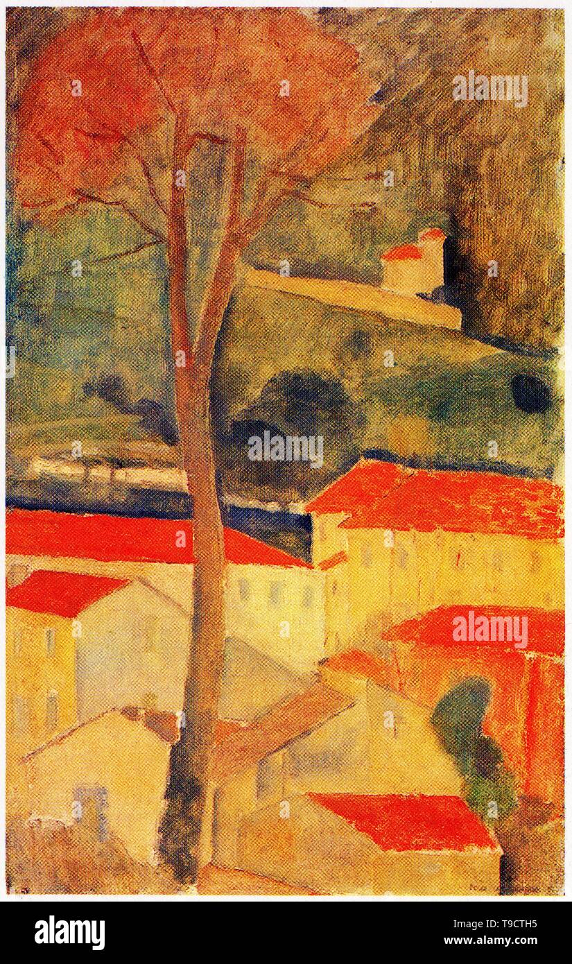 Modigliani Landscape AMEDEO MODIGLIANI. PAYSAGE À CAGNES. 1919 Stock Photo - Alamy