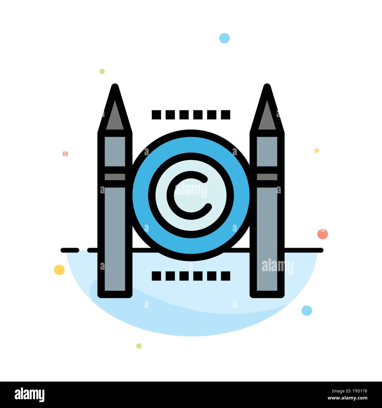 Business, Conflict, Copyright, Digital Abstract Flat Color Icon Template Stock Vector
