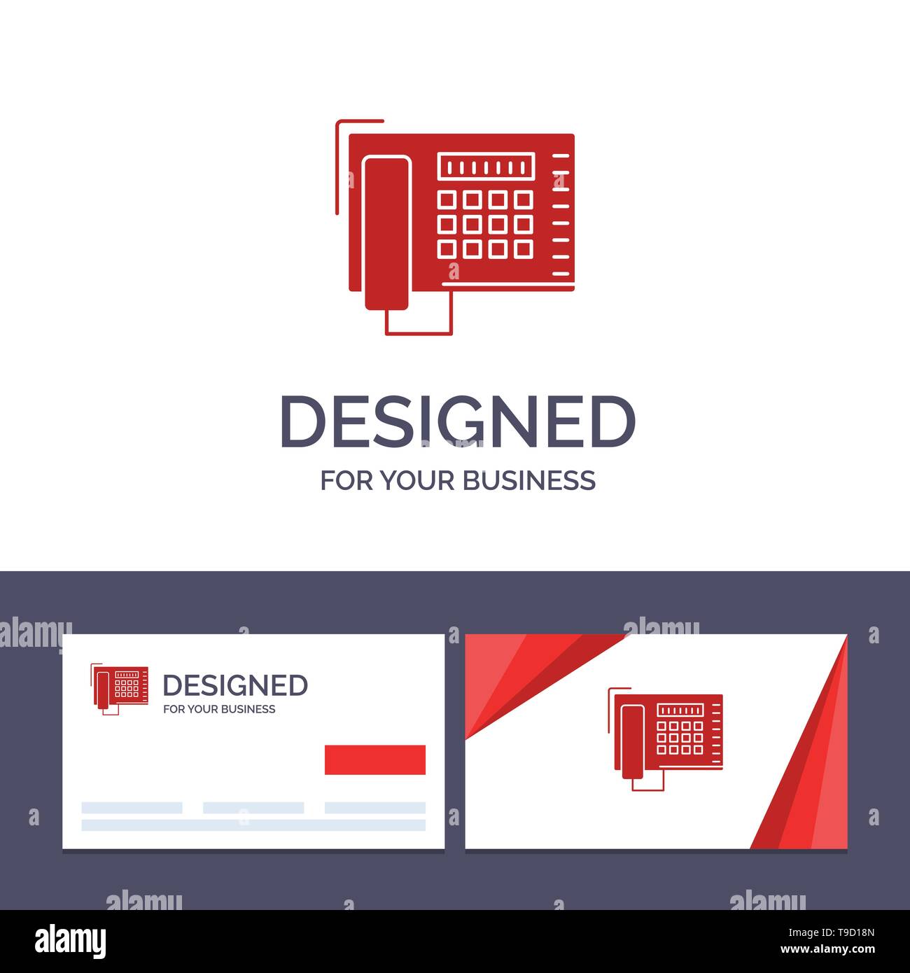 Creative Business Card and Logo template Telephone, Fax, Number, Call