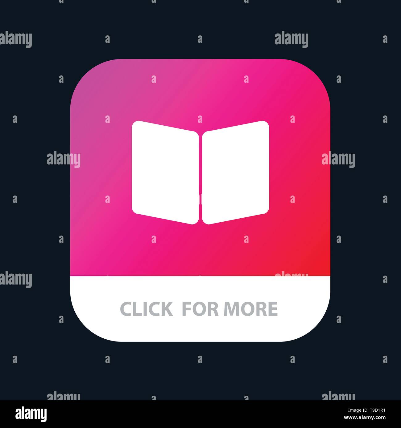 Open Book Page Layout Cover Mobile App Button Android And Ios Glyph Version Stock Vector Image Art Alamy