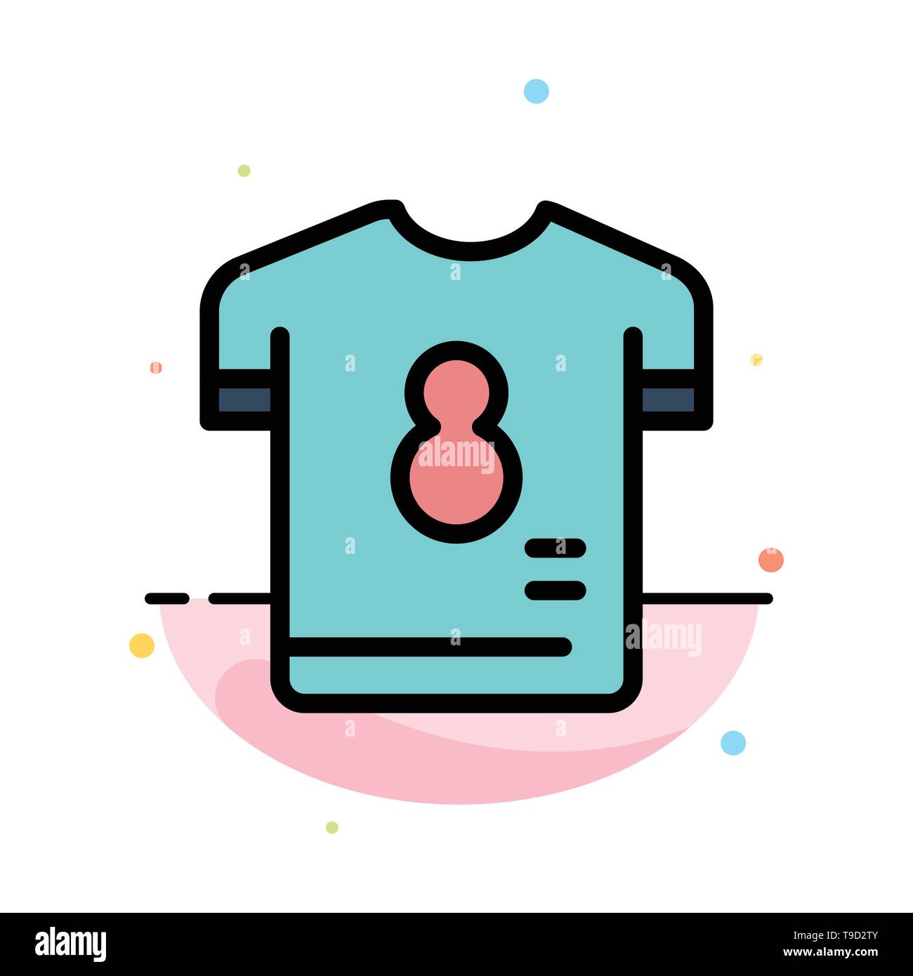 Football, Kit, Player, Shirt, Soccer Abstract Flat Color Icon Template Stock Vector