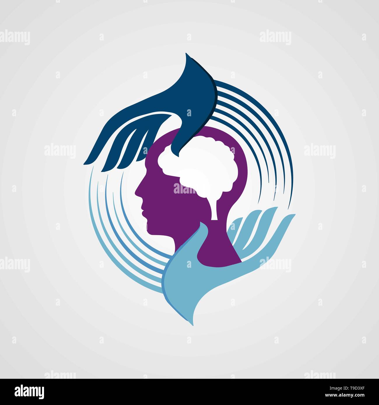 Head Health logo template vector. Head intelligence logo designs concept vector Stock Vector