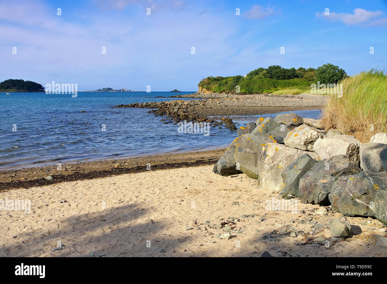 Paimpol beach in Brittany, France Stock Photo