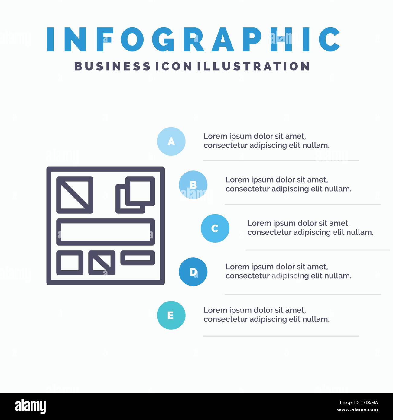 Download Design Mockup Web Line Icon With 5 Steps Presentation Infographics Background Stock Vector Image Art Alamy