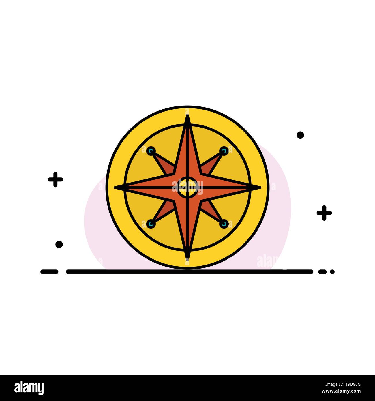 Compass Location Navigation Navigator Position Business Flat