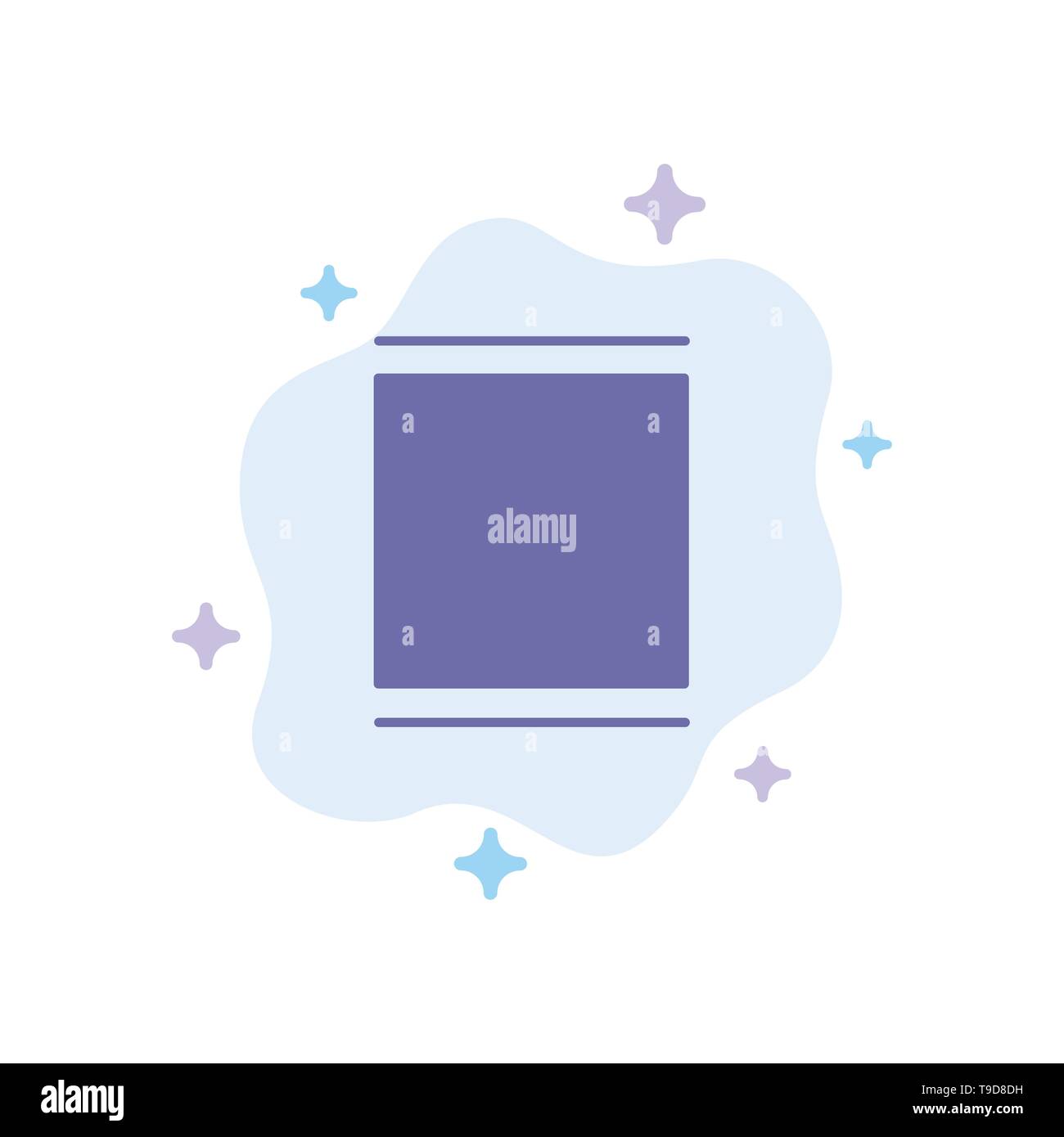 Gallery, Instagram, Sets, Timeline Blue Icon on Abstract Cloud Background Stock Vector