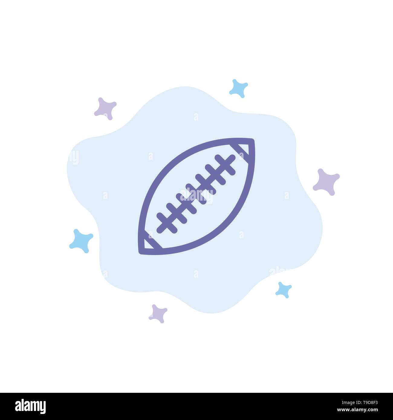 Afl, Australia, Football, Rugby, Rugby Ball, Sport, Sydney Blue Icon on Abstract Cloud Background Stock Vector