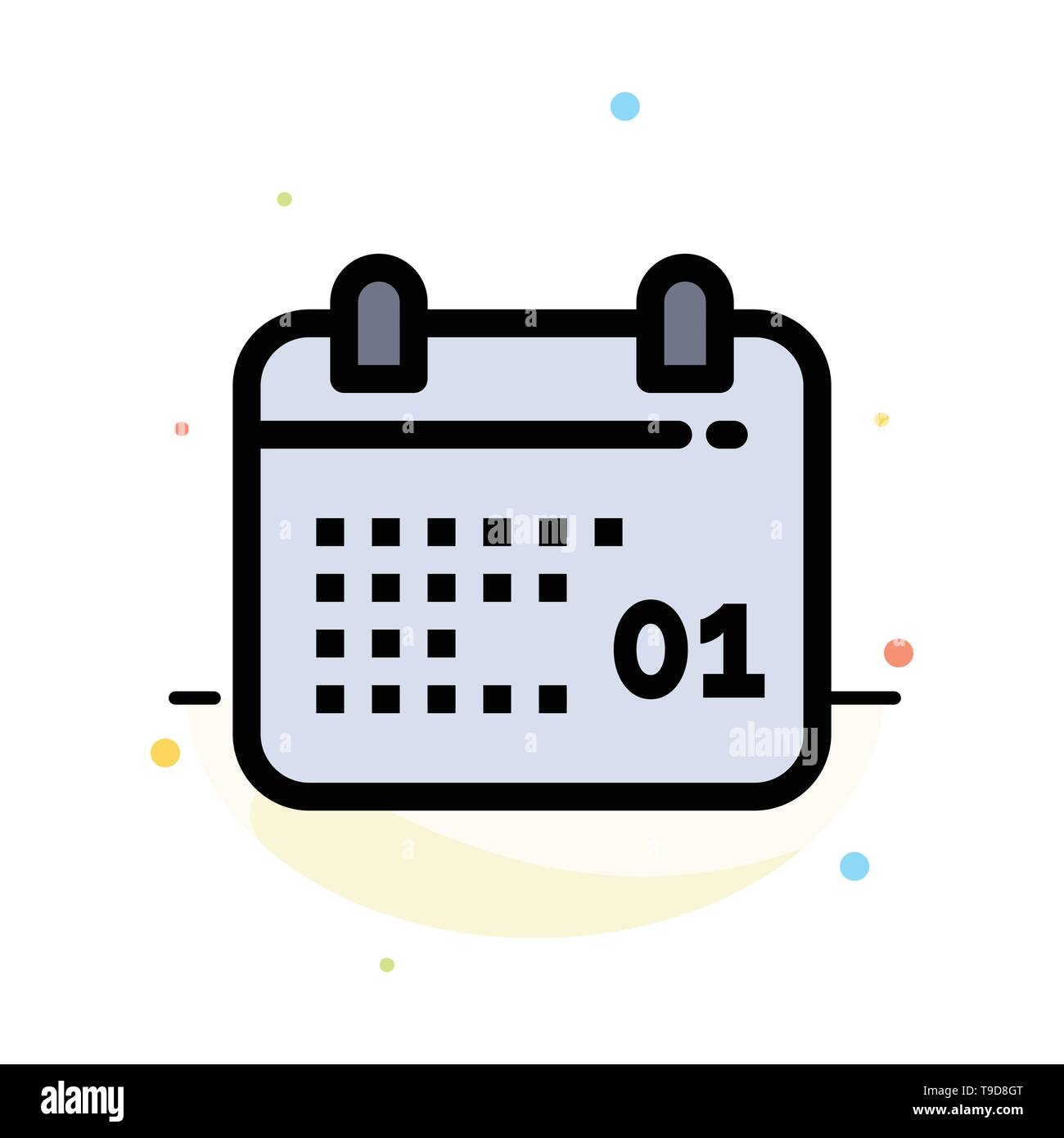 Canada Calendar Date Day Abstract Flat Color Icon Template Stock