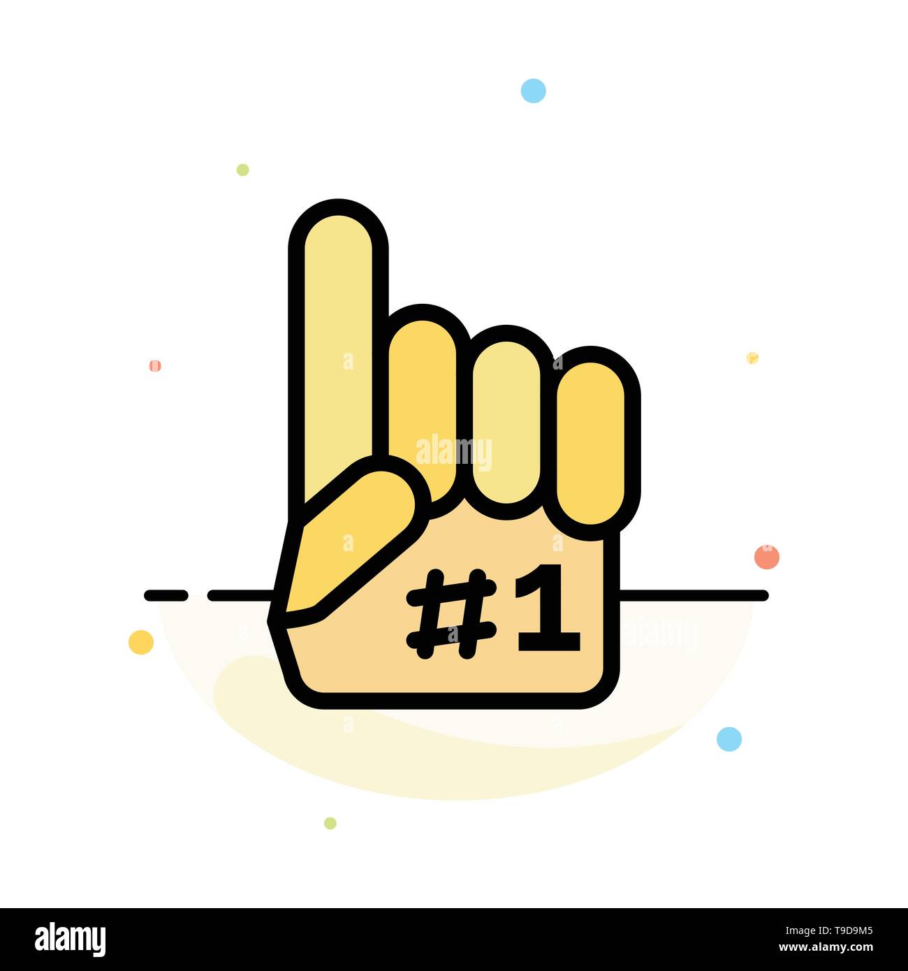 Fanatic, Finger, Foam, Sport Abstract Flat Color Icon Template Stock Vector