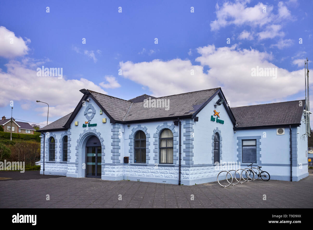 Bus Eireann bus station at Letterkenny in Ireland Stock Photo