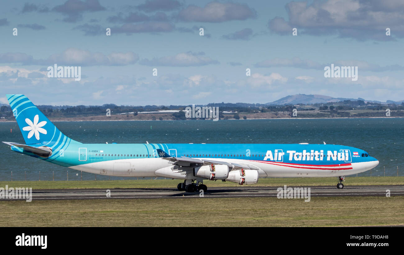 Air Tahiti Nui at Auckland International Airport, New Zealand Stock Photo