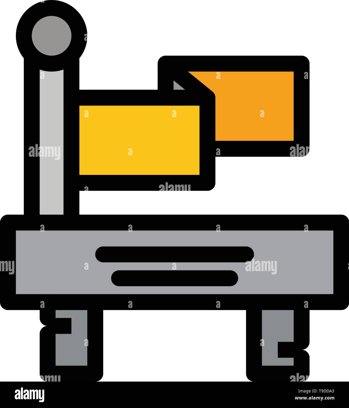 Flag Train Transportation Flat Color Icon Vector Icon Banner