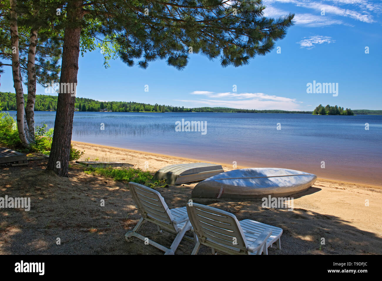 Cottage life, Lac des Sables, Belleterre, Quebec, Canada Stock Photo