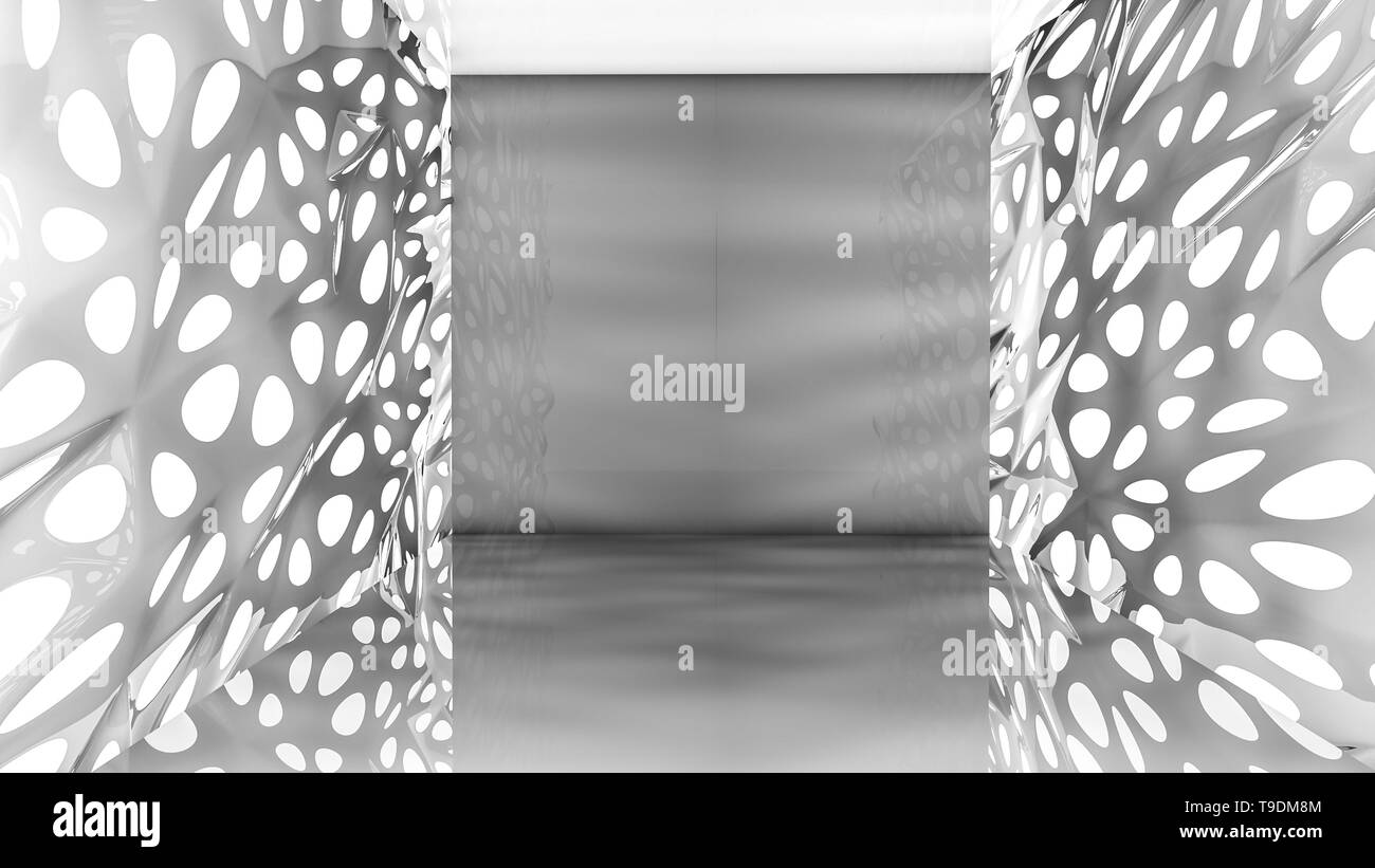gray openwork abstract. 3D rendering Stock Photo