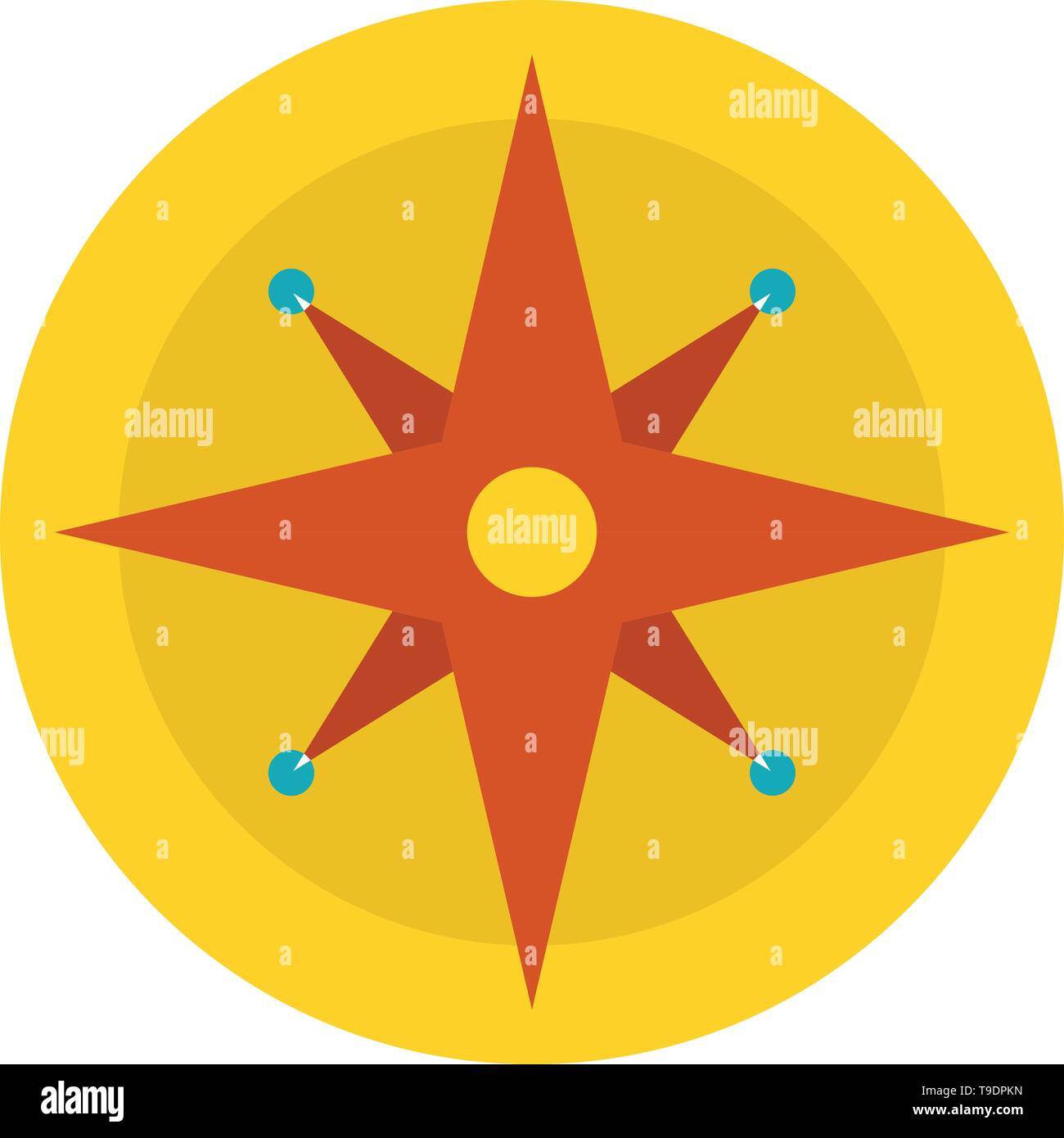 Compass Location Navigation Navigator Position Flat Color Icon