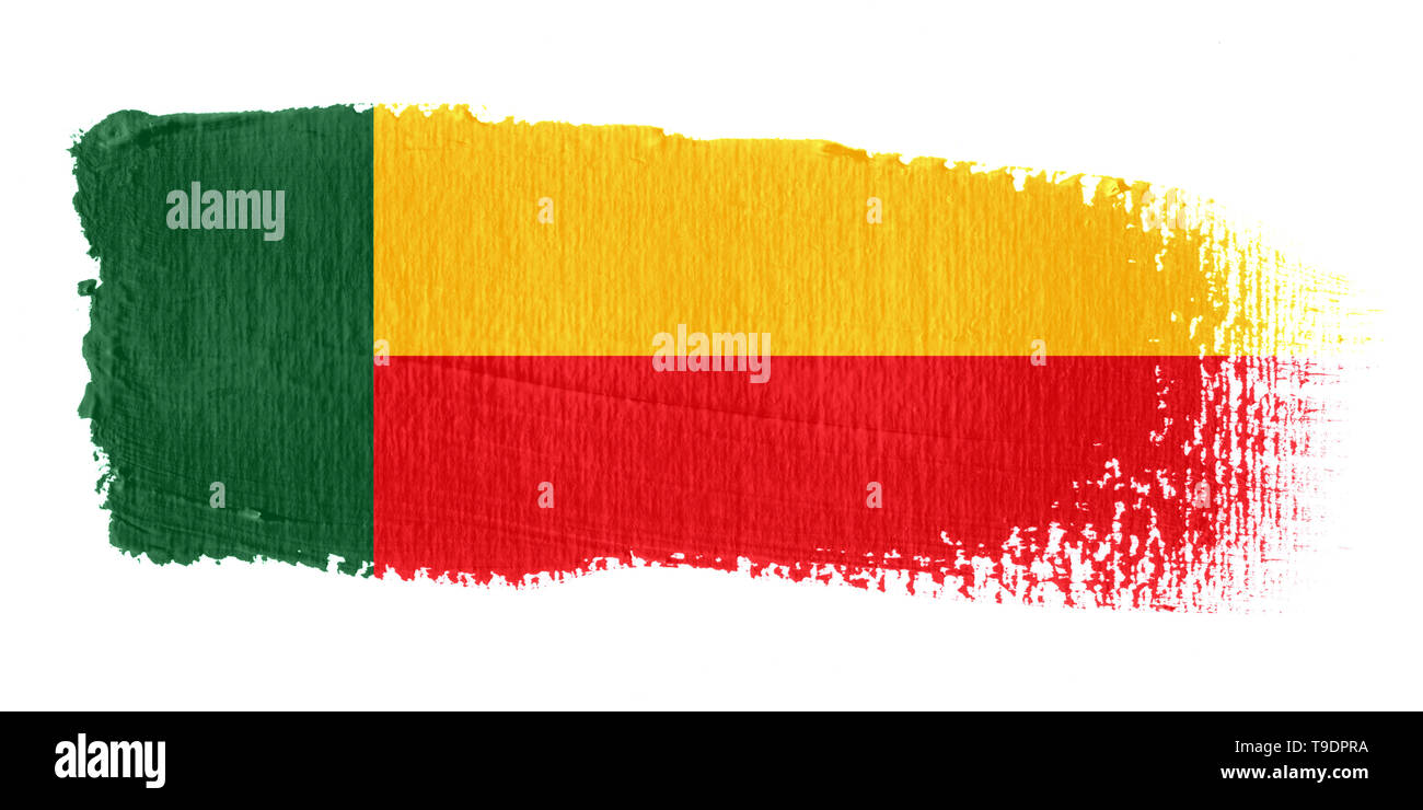 Brushstroke Flag Benin Stock Photo