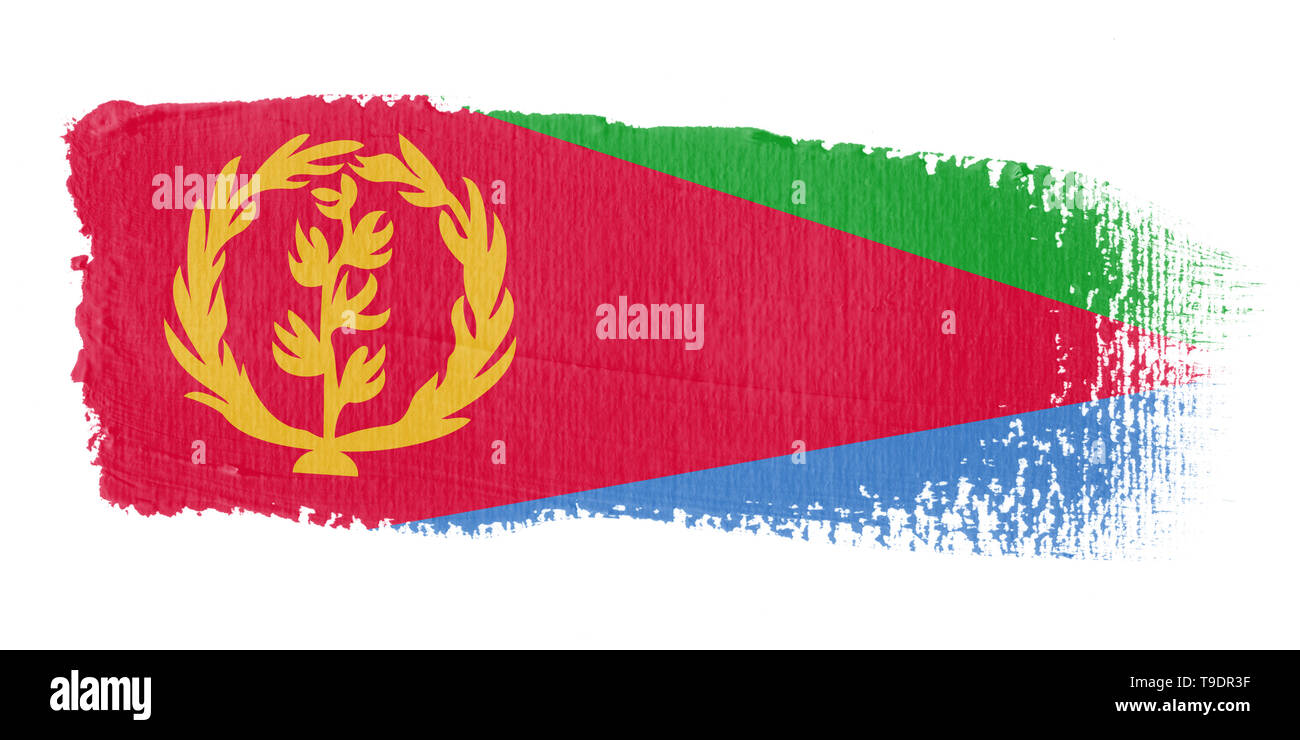Brushstroke Flag Eritrea Stock Photo