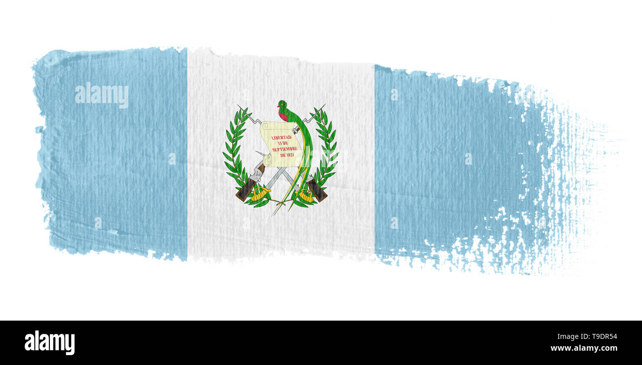 Brushstroke Flag Guatemala Stock Photo