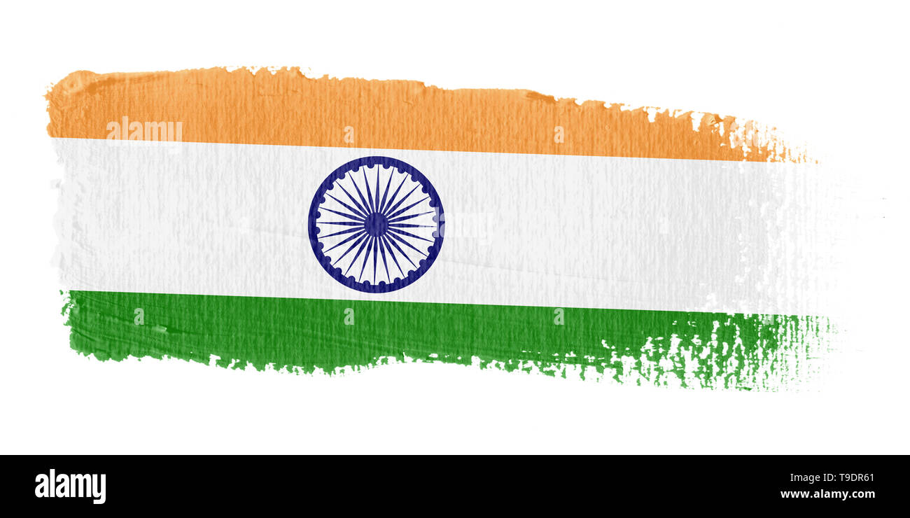 Brushstroke Flag India Stock Photo