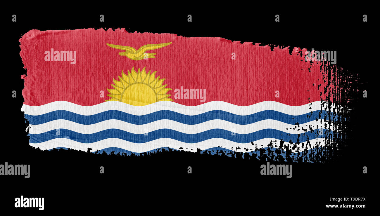 Brushstroke Flag Kiribati Stock Photo