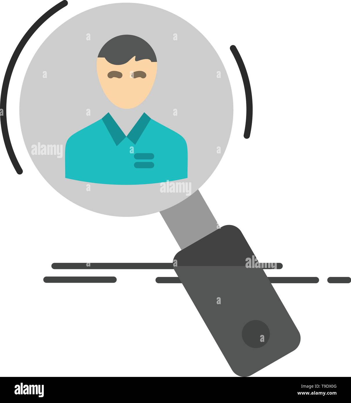 Search Employee Hr Hunting Personal Resources Resume Flat