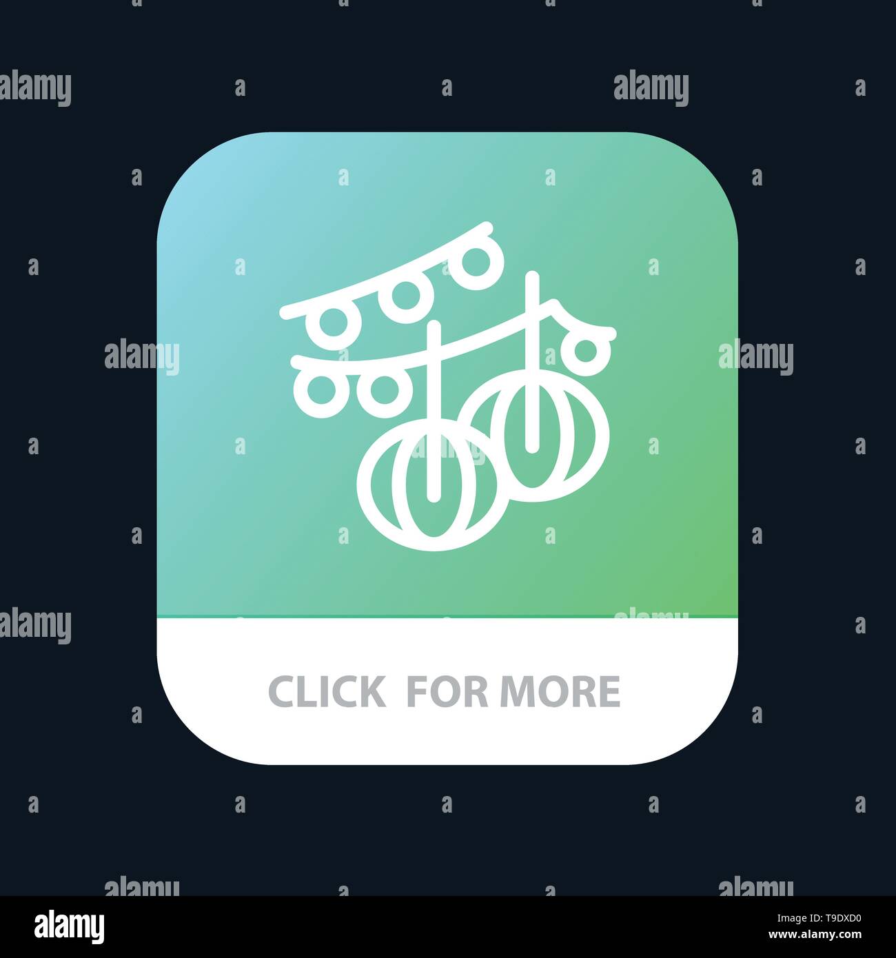 Decoration, Balls, Hanging, Lantern Mobile App Button. Android and IOS Line  Version Stock Vector Image & Art - Alamy