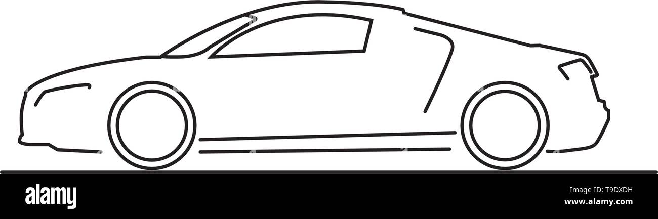 Side view of a racing car sketch  Stock Image  Everypixel