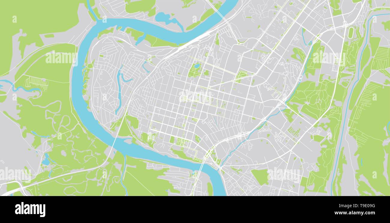 Urban vector city map of Ufa, Russia Stock Vector Image & Art - Alamy