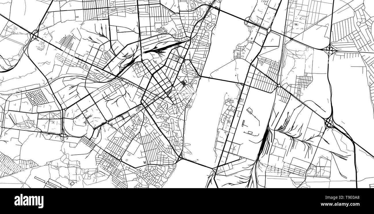 Urban vector city map of Voronezh, Russia Stock Vector Image & Art - Alamy