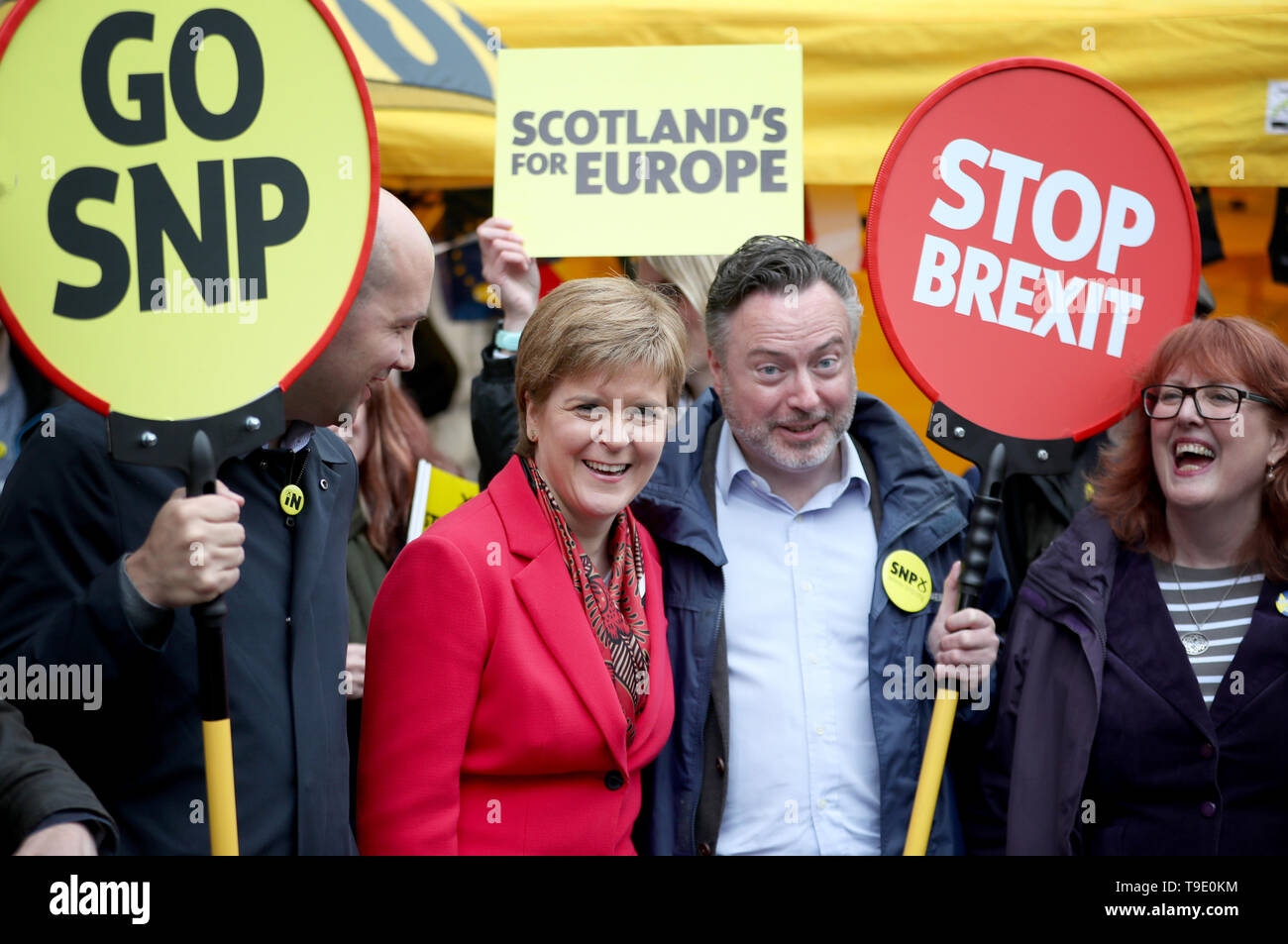 First Minister Nicola Sturgeon Campaigns Alongside Lead SNP European first-minister-nicola-sturgeon-campaigns-alongside-lead-snp-european