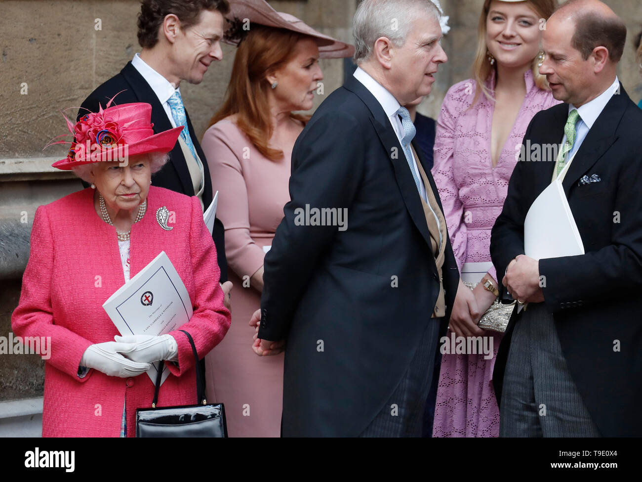 Queen Elizabeth II leaves after the wedding of Lady Gabriella Windsor ...