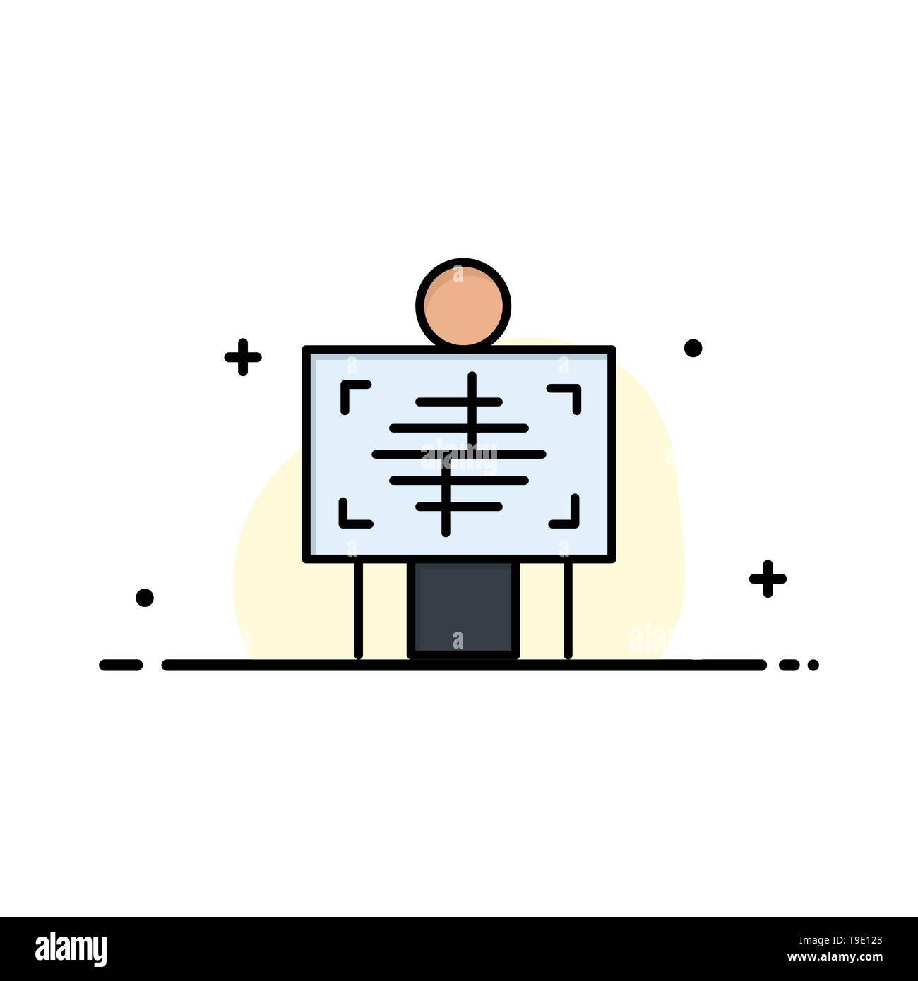 Xray Patient Hospital Radiology Business Flat Line Filled Icon