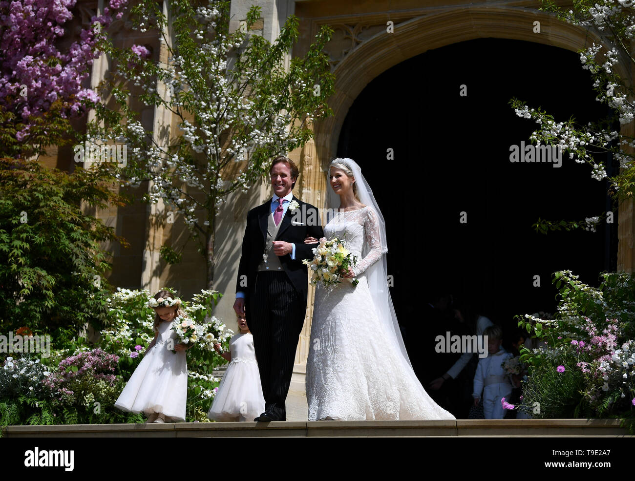 Lady Gabriella Windsor and Thomas Kingston leave St Chapel in