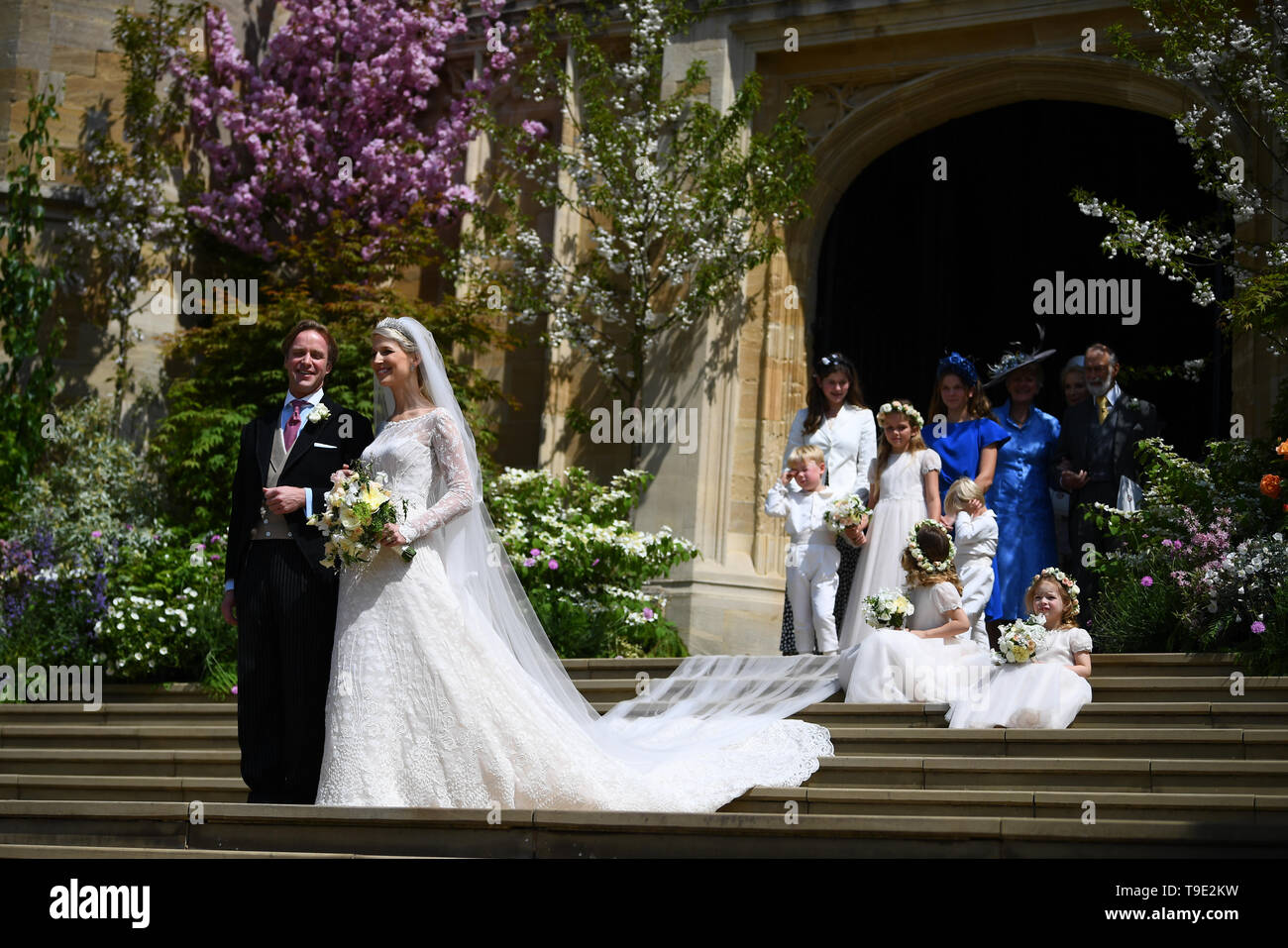 Lady Gabriella Windsor and Thomas Kingston leave St Chapel in(02)