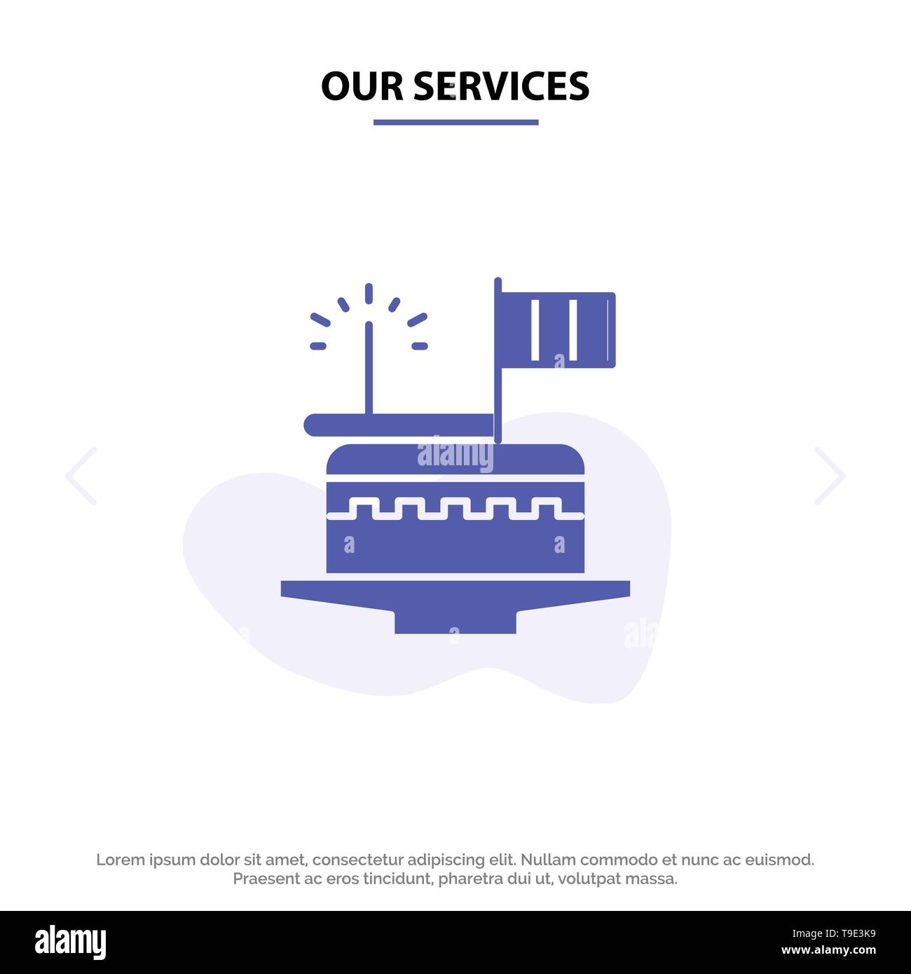 Our Services Cake, Celebrate, Day, Festival, Patrick Solid Glyph Icon