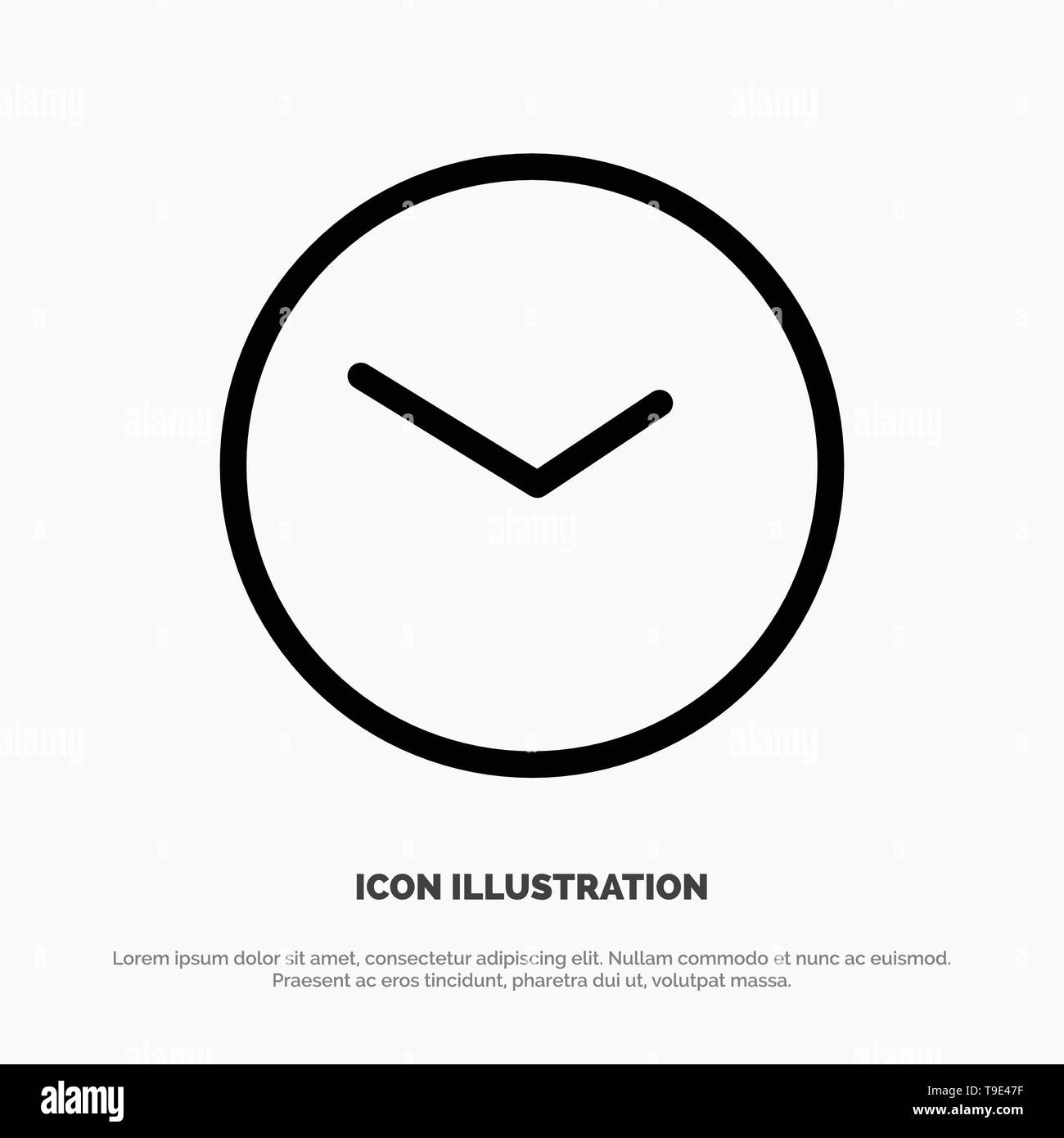Basic, Watch, Time, Clock Line Icon Vector Stock Vector Image & Art Alamy