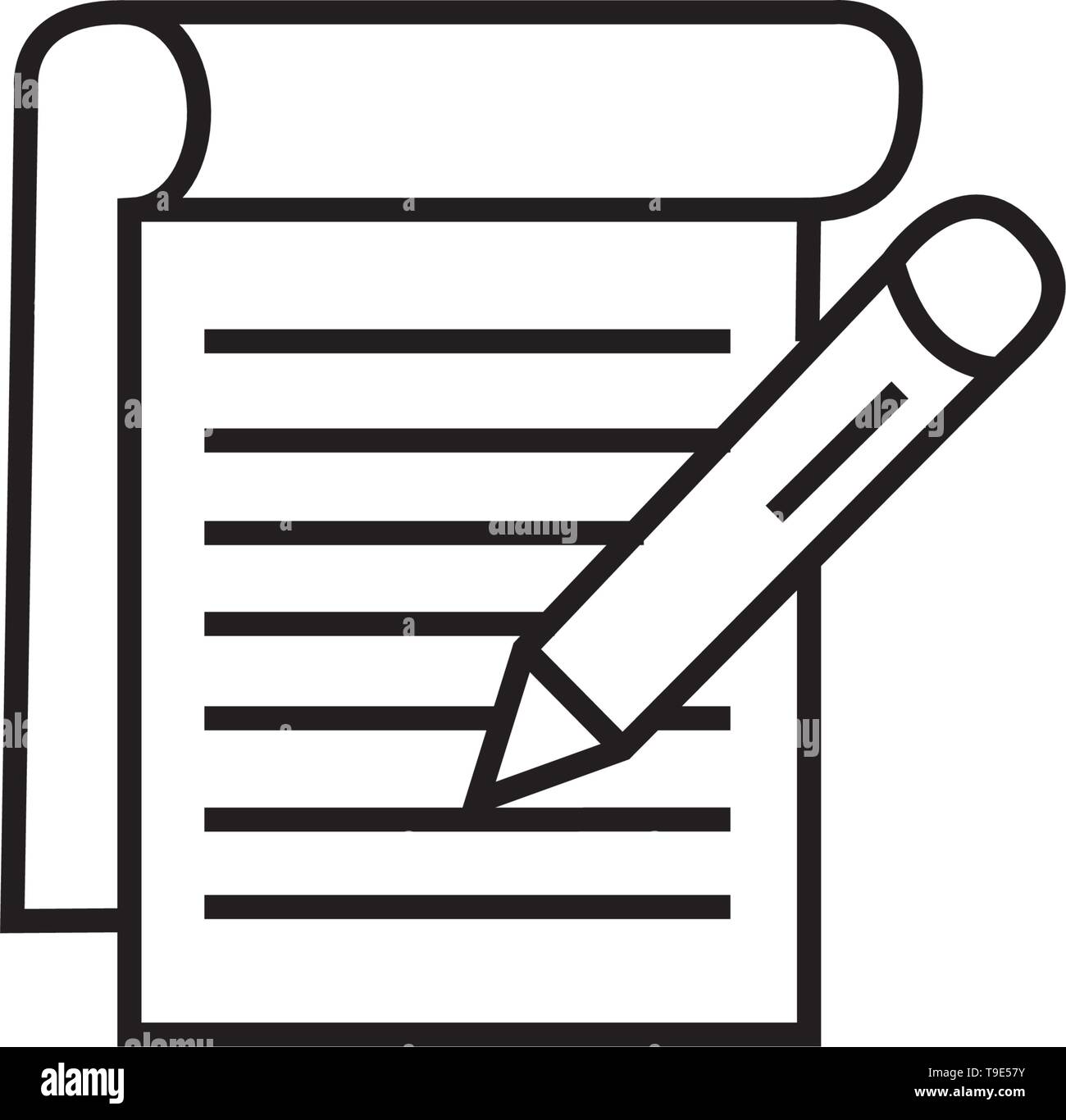 Notepad reminder symbol illustration vector isolated on white