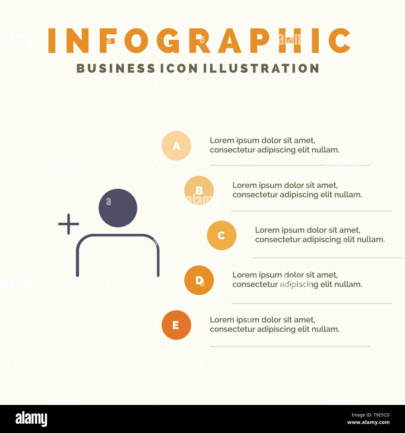Discover People, Instagram, Sets Solid Icon Infographics 5 Steps